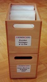 Holzbox gestapelt