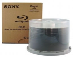 SONY Blu-Ray-Rohlinge bedruckbar/inkjet printable - BD-R SL 25GB/1-6x (Blu-Ray-Rohlinge)