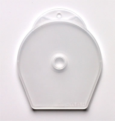 CShell Mini CD-H�llen f�r 8cm Mini DVD-R - transparent frosted -  abheftbar (DVD-Huellen 8cm Mini)
