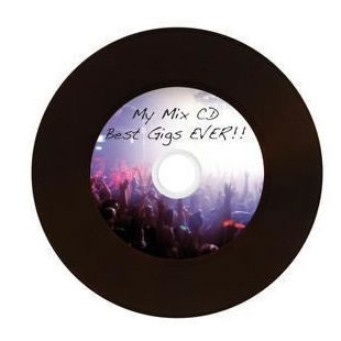 VERBATIM CD-Rohlinge im Vinyl-Design - bedruckbar/inkjet printable weiss - Brennseite bl�ulich - 25 St�ck (CD-Rohlinge Vinyl)