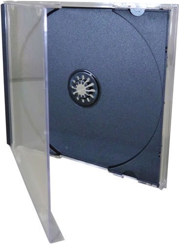 CD-Jewelboxen ECO (transparent mit schwarzem Tray) - 50 St�ck (CD-Huellen Jewel Case)