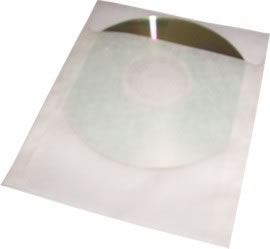CD/DVD-Pergamyntaschen - transparent frosted (DVD-Papierhuellen)