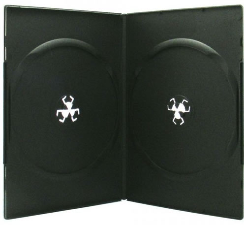 Doppel-DVD-H�lle Slim schwarz (DVD-Mehrfachboxen)