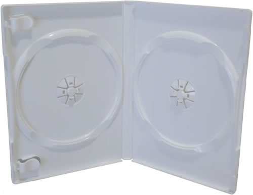 Qualit�ts Doppel-DVD-H�lle - weiss gl�nzend (DVD-Mehrfachboxen)