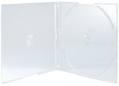 CD-Doppel-H�llen Slimcase - transparent (CD-Mehrfachboxen)